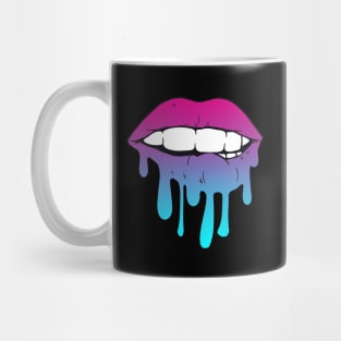 Vaporwave Dripping Lips Bite Lip Mug